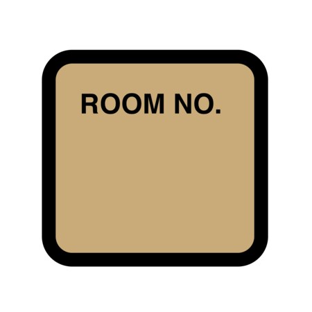 Nevs Printed Chart Labels - Room No 1-7/16" x 1-1/2" Tan w/Black NRBP-S-TAN
